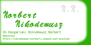 norbert nikodemusz business card